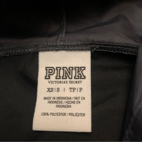 PINK VICTORIA’S SECRET Black Gray Windbreaker Anorak Half-Zip Jacket - Picture 8 of 10